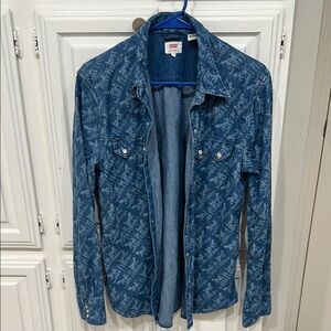 Levi's Men’s M Sawtooth Western Blue Denim Shirt